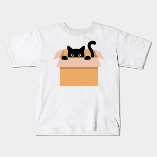 Cat in a box Kids T-Shirt